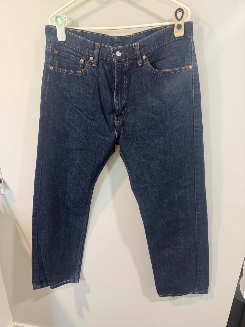 Levi's Men's Dark Indigo Straight Jeans